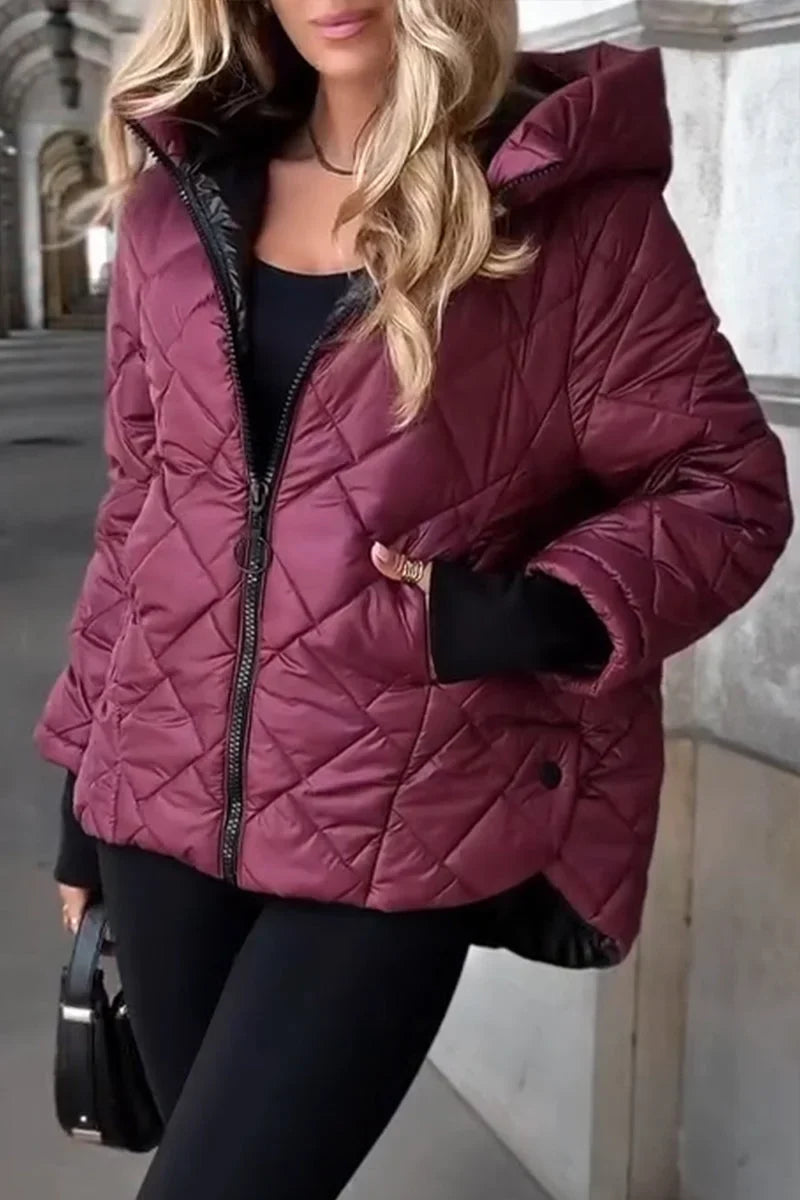 Romélie – Veste à capuche en coton décontractée