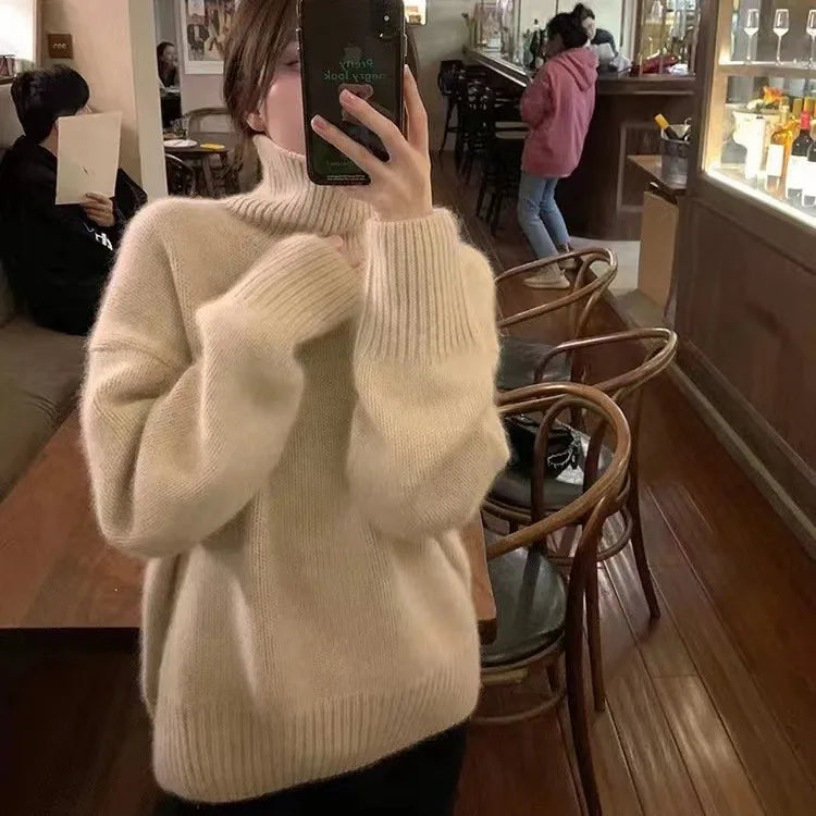 Chloé | Pull col roulé oversize en matière douce