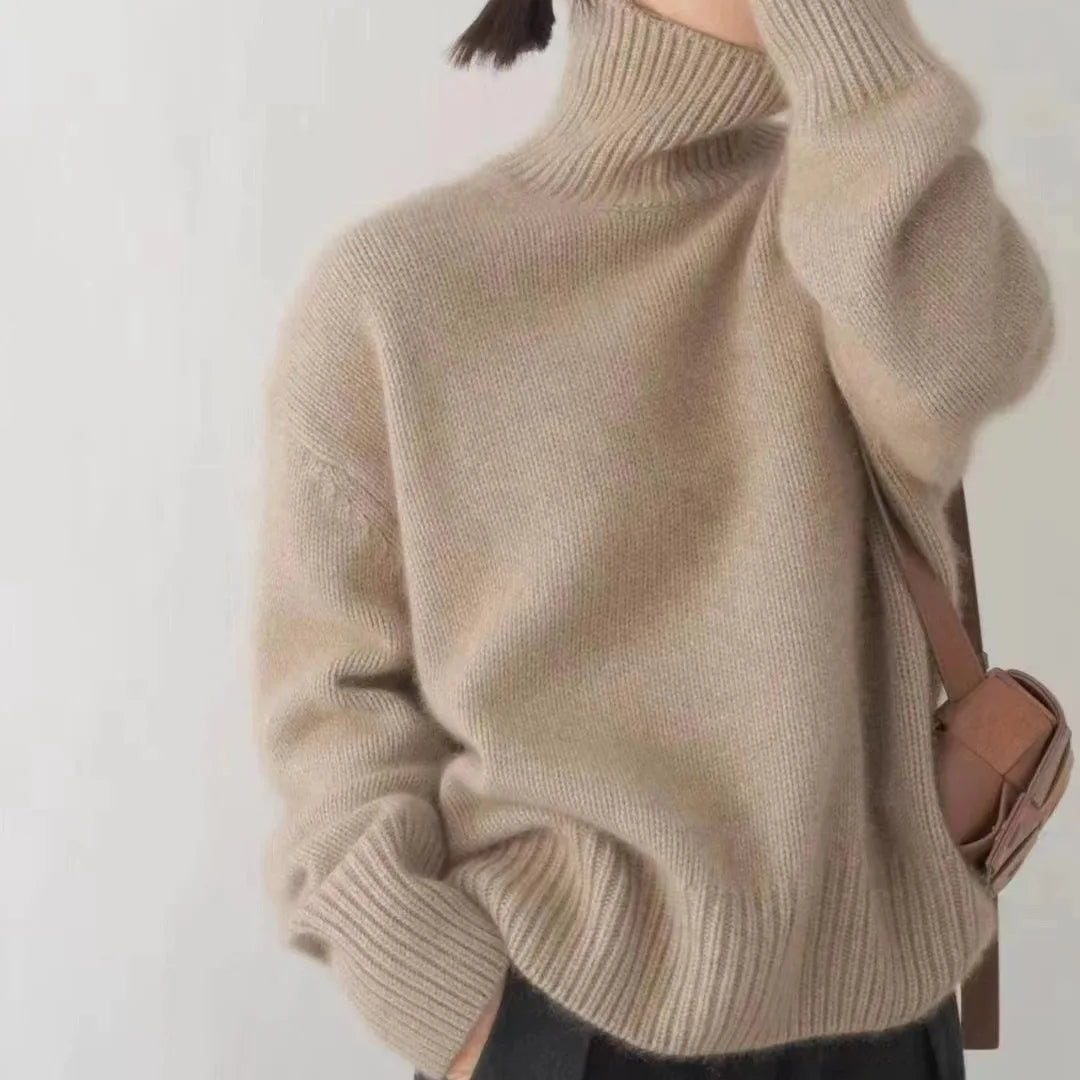 Chloé | Pull col roulé oversize en matière douce