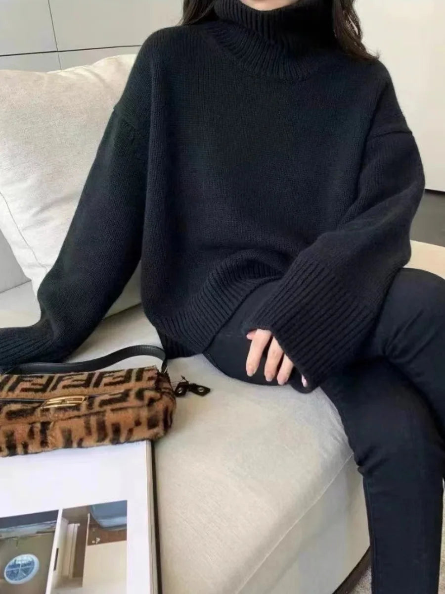 Chloé | Pull col roulé oversize en matière douce