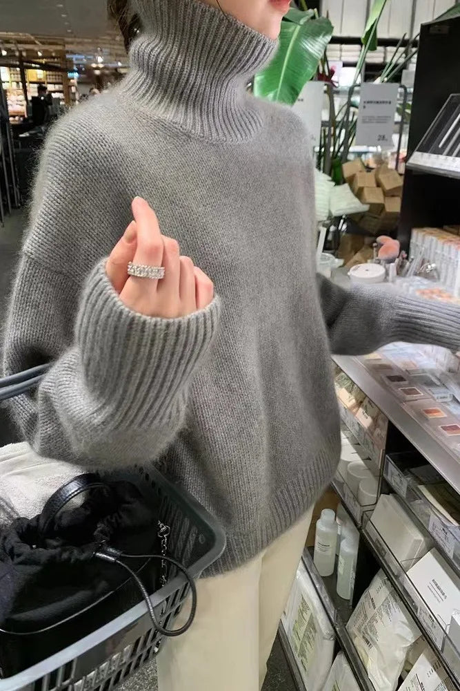 Chloé | Pull col roulé oversize en matière douce