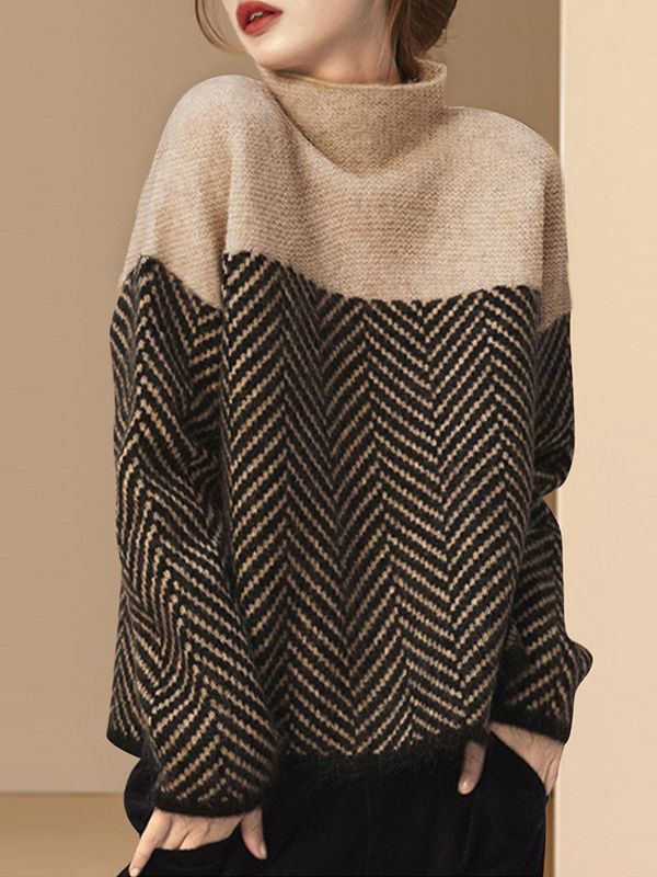 Élora - Pull à col roulé en coton