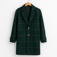 Élise | Manteau en Laine à Carreaux Classique