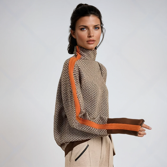 Malou™ | Col à enfiler avec coutures contrastées